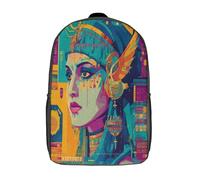 kaiyun Pintura al óleo de una diosa egipcia Niña,Chicos Símbolos del antiguo Egipto Mochila Escolar Para Viaje Bolsa De Escuela 17inch