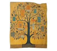 kaiyun Pintura de árbol genealógico Manta De Sofá Colcha Patchwork Súper Suave,Ligera, Y Cómoda,Funda Nórdica 40x50inch(100x130cm)