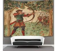 kaiyun Pintura manuscrita Tapiz De Pared Arco y flecha de Robin Hood Tapices Estéticos Decoración De Habitación Para,sala De Estar,universidad Decoración Del Hogar 70cmx100cm