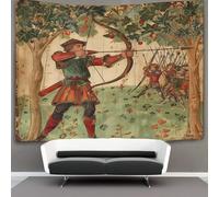 kaiyun Pintura manuscrita Tapiz Para Colgar En La Pared Arco y flecha de Robin Hood Tapices Estéticos,decoración De Dormitorio, Sala De Estar,dormitorio 100cmx150cm