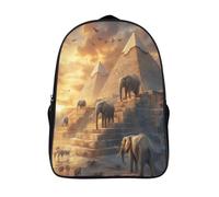 kaiyun Pirámide, Elefante Mochila Niña Chicos Espectacular vista del amanecer Escolares Adolescentes Bolsa De Escuela Infantil 16 inch