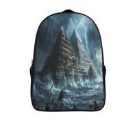 kaiyun Pirámide Mochilas Hombre Chicas Storm at Mar Bolsas Para Trabajo,viaje,diario,escolar Y Escolares De Gran Capacidad 16 inch