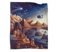 kaiyun Pirámides Manta Súper Suave | Stars Universo Colcha Patchwork | Funda De Viaje Cómoda Y Esponjosa 50x60inch(127x152cm)