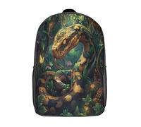 kaiyun Pitón gigante Mochila Escolar Para Niños Gran Capacidad Vida silvestre En 3D Para Estudiantes De Primaria Y Secundaria De 17inch