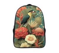 kaiyun Plantas tropicales Mochilas Escolar Flors Impresos En 3D Estudiantes De Primaria Y Secundaria Bolsas 16 inch