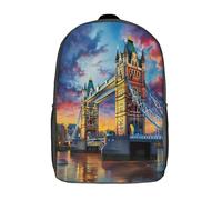 kaiyun Puente de Londres Mochila Escolar Para Niños Estilo de arquitectura na Viaje Bolsas Para Portátil Adolescentes Alta Capacidad Bolsa De Escuela 17inch