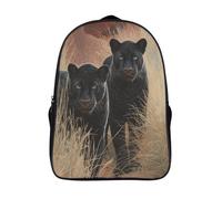 kaiyun Pumas negros Mochilas Escolares Niña Niño Backpack Juveniles Adolescentes Un oasis en el desierto del Sahara Bolsas Multi-bolsillo 16 inch