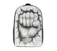 kaiyun Puño de Poder Niños, Niñas Y Adolescentes, Bolsa De Escuela Ligera Para Portátil, Muro roto Mochila Informal 17inch