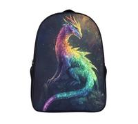 kaiyun Rainbow Dragon Mochila Scales Glittering in The Aurora Para Niños De Libro De Jardín De Infantes Ajustables De Libro De Niñas De Escuela Primaria 16 inch