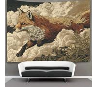 kaiyun Red FBuey Running in The Mist of Bamboo Forest Decoraciones Tapiz Impresión 3D Manta De Pared Póster Ideal Como Decoración De Habitación, Salón Y Dormitorio 130cmx150cm