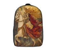 kaiyun Reina medieval Mochilas Escolar,3D Estilo de arte fantástico Impreso,Bolsas De Niños Estudiantes De Primaria Y Secundaria 17inch