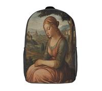 kaiyun Renacimiento italiano Bolsa Unisex,Mujer Portraiture Mochila Escolar Para Adolescentes Ultraligero 17inch