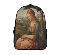 kaiyun Renacimiento italiano Niña,Chicos Retrato femenino Mochila Escolar Para Viaje Bolsa De Escuela 16 inch