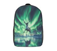 kaiyun Reno Mochila Dancing Under The Aurora del norte Bolsas Escolar De Impresos En 3D De Para Niños Niñas Estudiantes De Primaria Y Secundaria 17inch