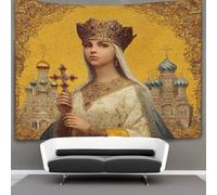 kaiyun Retrato de mujer joven Algodon Sheets Curtains Tapices,Estilo medieval Decoración De Pared Tapiz,para Dormitorio, Salón, Casa 130cmx150cm