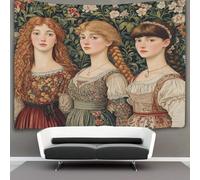 kaiyun Retrato de mujer joven Tapiz De Pared Estilo de Arte Retro Wall Tapestry, Ela Decoración Para Sala Estar Dormitorio La Pared Del 70cmx100cm