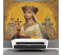 kaiyun Retrato de mujer joven Tapiz Estilo medieval Para Colgar En La Pared Del Dormitorio Decoración Del Hogar Impresión HD Para Sala De Estar,dormitorio Y Dormitorio 150cmx200cm
