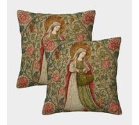 kaiyun Retrato de Santa Isabel (de Hungría) Cojín Almohada 3D Suave Al Tacto,sofá Silla Muebles para El Hogar 45x45cm 2 Paquetes