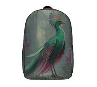 kaiyun Retrato de un Ave Imperial, Selva Encantada Bolsa Unisex, Mochila Escolar Para Adolescentes Ultraligero 17inch