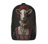 kaiyun Retrato de una pastora Mochilas Infantiles 3D Impreso Niños De Colegio Viajes Deportes Bolsa De Escuela 17inch