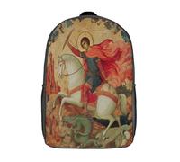 kaiyun Riding A Blanco Caballo to Kill The Azure Dragón Mochilas Para Chicos Y Chicas Adolescentes Bolsa De Escuela 17inch Gran Capacidad Con Hebilla De Ajust