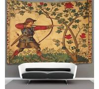 kaiyun Robin Hood Algodon Sheets Curtains Tapices,Arcoer Decoración De Pared Tapiz,para Dormitorio, Salón, Casa 70cmx100cm
