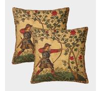 kaiyun Robin Hood, Arquero Fundas De Almohada Decoración del Hogar con Cremallera Invisible 50x50cm 2 Paquetes