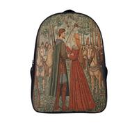 kaiyun Robin Hood en el Bosque Bolsas Niños Con Diseño Transpirable Y Cremallera Chica pelirroja cazando multitudes Mochila Escolar Estudiantes Adolescentes Chicos Chicas 16 inch