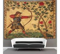 kaiyun Robin Hood Tapiz Colgar En La Pared, Arcoer Wall Tapestry, Para Decoración De Dormitorio, Celebración De Fiesta De Cumpleaños O Fondo De Jardín 100cmx150cm
