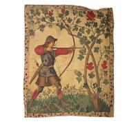 kaiyun Robin Hood, Tiro con Arco Manta Cálida Y Transpirable Suave Estampada para Acampar Al Aire Libre Plants and Flores Colcha para Dormitorio De Las Cuatro Estaciones 80x90inch(200x230cm)