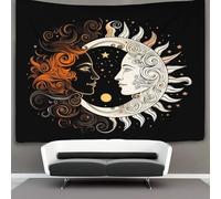 kaiyun Rostros de luna y sol Tapiz De Pared Wall Tapestry, Ela Decoración Para Sala Estar Dormitorio La Pared Del 130cmx150cm