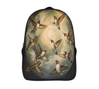 kaiyun Rotating HummingPájaro Bolsa De Escuela De Niño Y Niña,Mochila De Escuela Primaria Con Estampado De Vórtice circular Dibujos Niños Adolescentes 16 inch