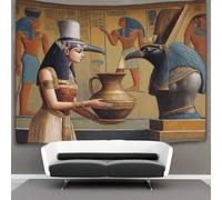 kaiyun Sacerdotisa en un templo egipcio Algodon Sheets Curtains Tapices, Decoración De Pared Tapiz,para Dormitorio, Salón, Casa 100cmx150cm