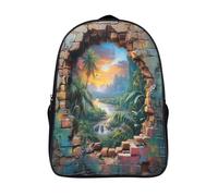 kaiyun Safari Selva Mochila Estilo grafiti Para Niños De Libro De Jardín De Infantes Ajustables De Libro De Niñas De Escuela Primaria 16 inch