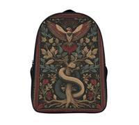 kaiyun Serpiente en la Raíz de un Árbol Ave misteriosa,mochilas De Viaje Impresas En 3D, Ligero Y Transpirable Bolsa De Escuela Escolar Para Niños 16 inch