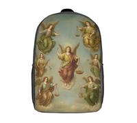 kaiyun Siete ángeles Mochila Escolar Para Infantil Quemador de incienso en equilibrio Niño Niña,Alta Capacidad Mochilas Viaje De Bolsas Para 17inch