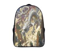 kaiyun Silver-Dragón Niños, Niñas Y Adolescentes, Bolsa De Escuela Ligera Para Portátil, Soars in The Cielo Mochila Informal 16 inch