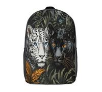 kaiyun Silver Jaguar in The Selva Mochila Niña Chicos Leopardo de obsidianaoo Escolares Adolescentes Bolsa De Escuela Infantil 17inch
