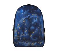 kaiyun Sleeping Elefante Mochilas Para Chicos Y Chicas Arte de sueños profundose Adolescentes Bolsa De Escuela 16 inch Gran Capacidad Con Hebilla De Ajust