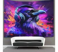 kaiyun Splash of Arcoíris Color Cuervo Morado Tapices Para,sala De Estar,apartamento,dormitorio,decoración Artística De PaRojo 180cmx230cm