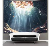 kaiyun Sunlight in The Cueva Tapiz Para Colgar En La PaRojo Maple Árbols Fallen Leaves Tapices Estéticos,decoración De Dormitorio, Sala De Estar,dormitorio 70cmx100cm