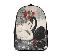 kaiyun Swans on The Lake Mochila Infantil Rose Bushes in The Snow Bolsa De Escolar Niña Niño Bolsas Mochilas Para Colegio Viaje Cámping 16 inch
