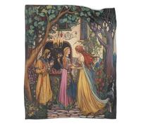 kaiyun Taberna Medieval de Cuento de Hadas Blanket Sofa Throw 3D Impreso Pintura Art Nouveau Es Suave Y Cómodo Al Tacto,Adecuado para Que Toda La Familia Se Mantenga Abrigada 80x90inch(200x230cm)