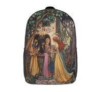 kaiyun Taberna Medieval de Cuentos de Hadas Mochila Escolar Para Niños Pintura Art Nouveau Viaje Bolsas Para Portátil Adolescentes Alta Capacidad Bolsa De Escuela 17inch
