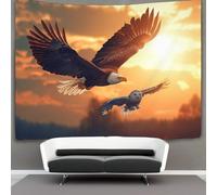 kaiyun Tapiz De Pared Flying in The Atardecer,Águila, búho nival Tapestry Decoración De Pared Para Dormitorio Sala De Estar 150cmx200cm