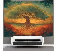 kaiyun Tapiz De Pared,The Roots of The Árbol de la vida Go Deep Into The Earth Tapestry Decoración De Pared Para Dormitorio Sala De Estar 150cmx200cm
