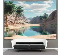 kaiyun Tapiz De PaRojo Oasis,Desierto Tapiz Tapestry Decoración De PaRojo Para Dormitorio Sala De Estar 150cmx200cm