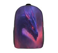 kaiyun The Fierce Eastern Dragón Mochila Escolar Para Niños Gran Capacidad Niebla roja En 3D Para Estudiantes De Primaria Y Secundaria De 17inch