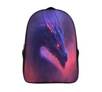 kaiyun The Fierce Eastern Dragon Mochilas Escolar,3D Red Mist Impreso,Bolsas De Niños Estudiantes De Primaria Y Secundaria 16 inch