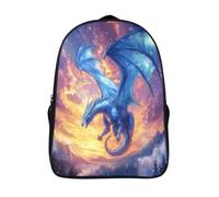 kaiyun The Majestic Dragon Mochila |The Clouds Rolling in The Sky | Bolsa Escolar Unisex Para Niños Pequeños 16 inch
